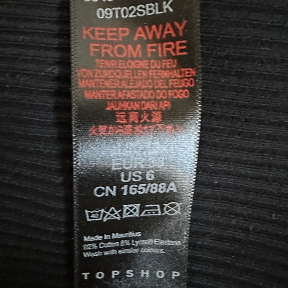 Top Shop Black Ribbed Bodysuit - Picture 4 of 5